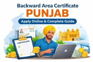 Backward Area Certificate Punjab Apply Online, Documents, Fees, Eligibility & Complete Guide